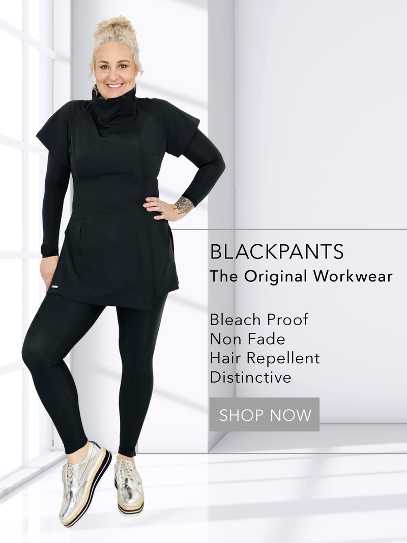 MILAN BLK Tunic / Bleach resistant tunics / Hair Beauty & Spa